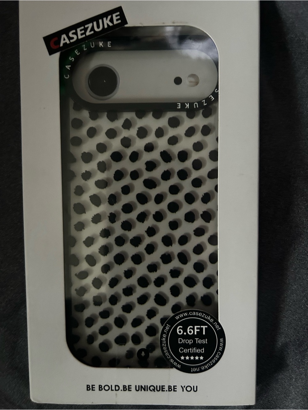 iPhone 17 Air Black & White Polka Dot Protective Phone Case